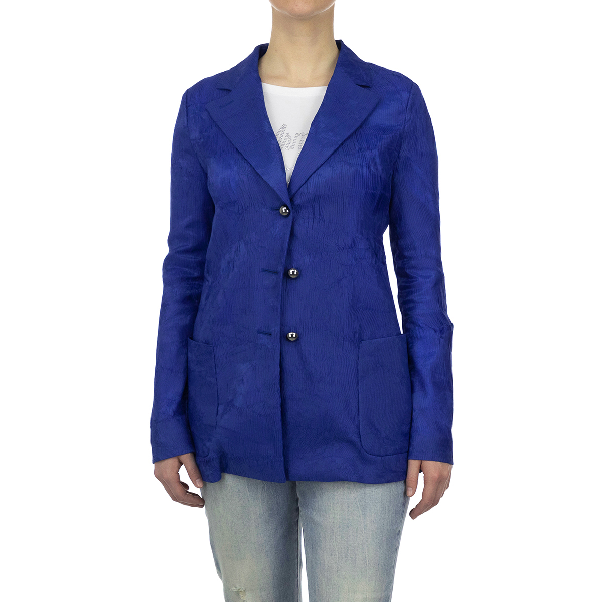 Emporio Armani Womens Blazer - Blue - Size IT 40 (Women's)