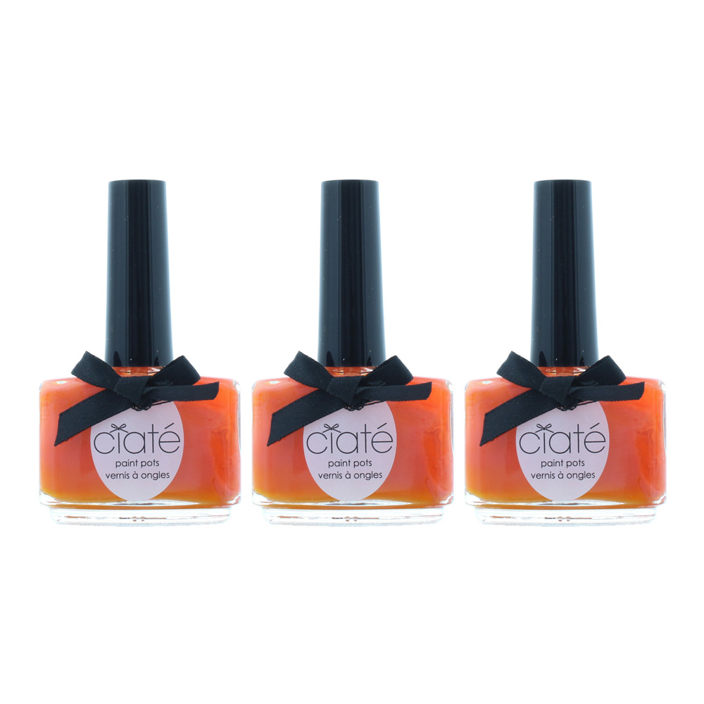 Ciate Womens Speed Dial Paint Pots 13.5ml Nail Polish Orange Creme x 3 - One Size