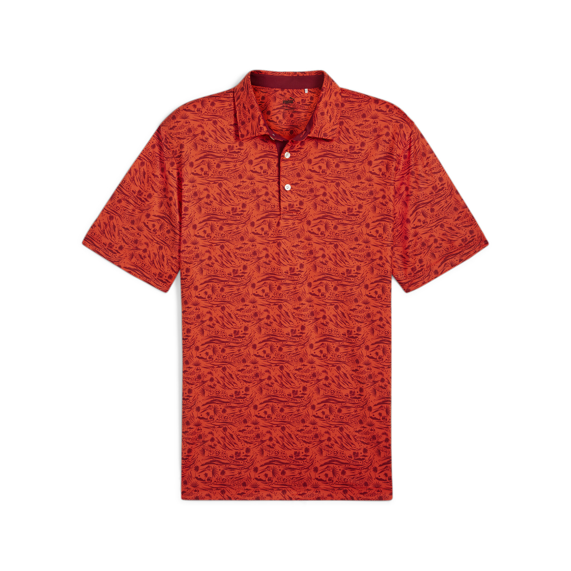 Puma Mens CLOUDSPUN Watering Hole Golf Polo Shirt - Red - Size Small