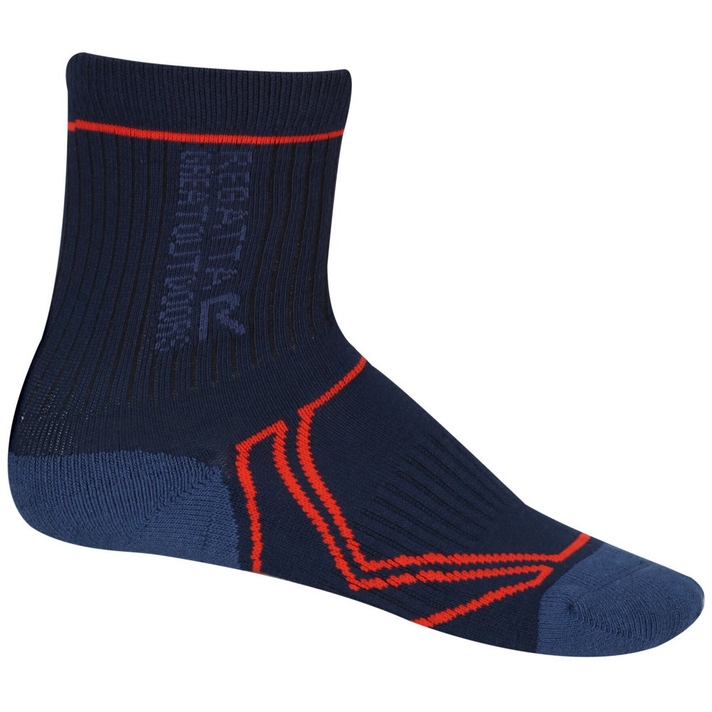 Regatta Childrens Unisex Boys & Girls 2 Season Coolmax Quick Dry Hiking Socks - Navy - Size 13Y