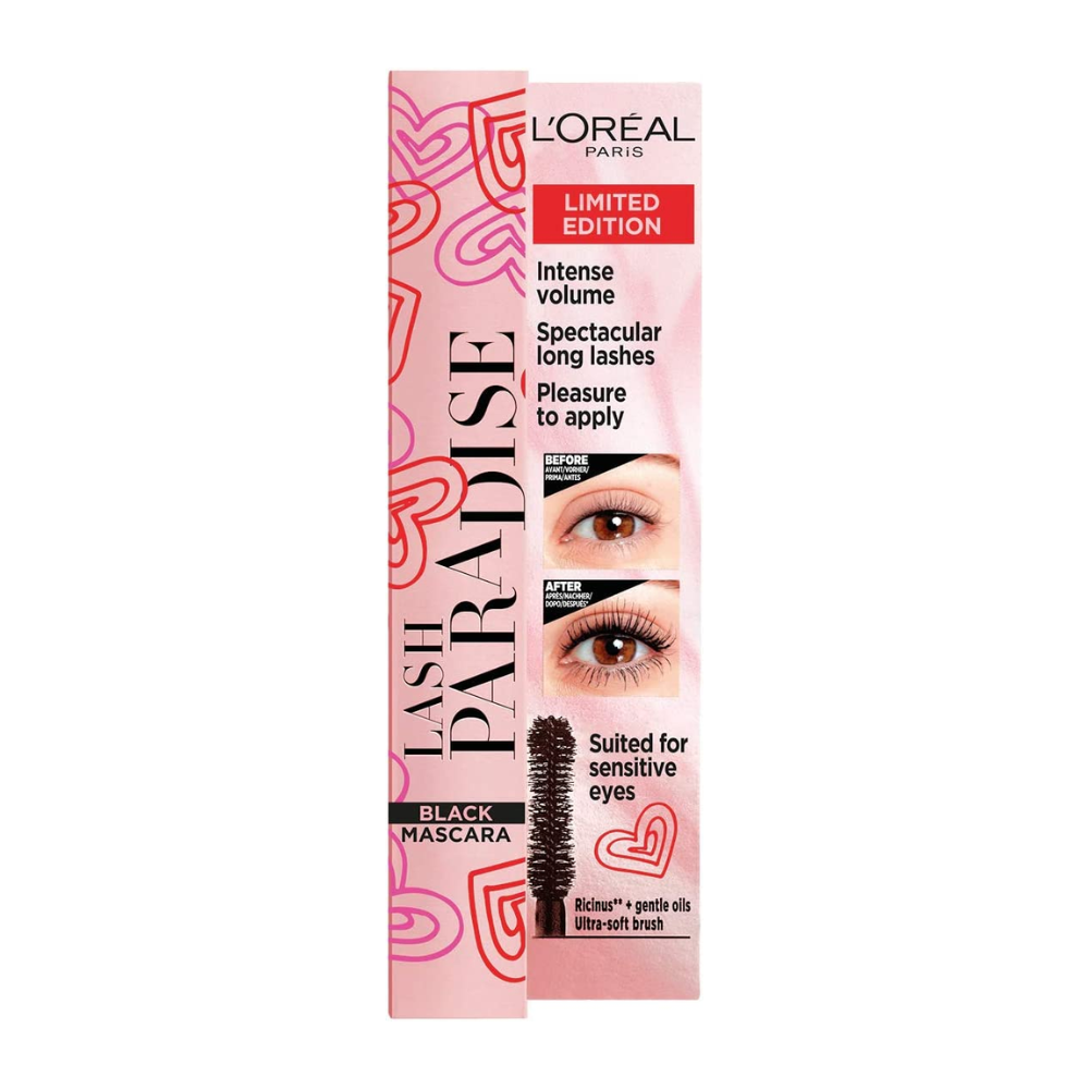 L'Oreal Paris Womens Lash Paradise Limited Valentines Edition Mascara 6.4ml - Black - One Size