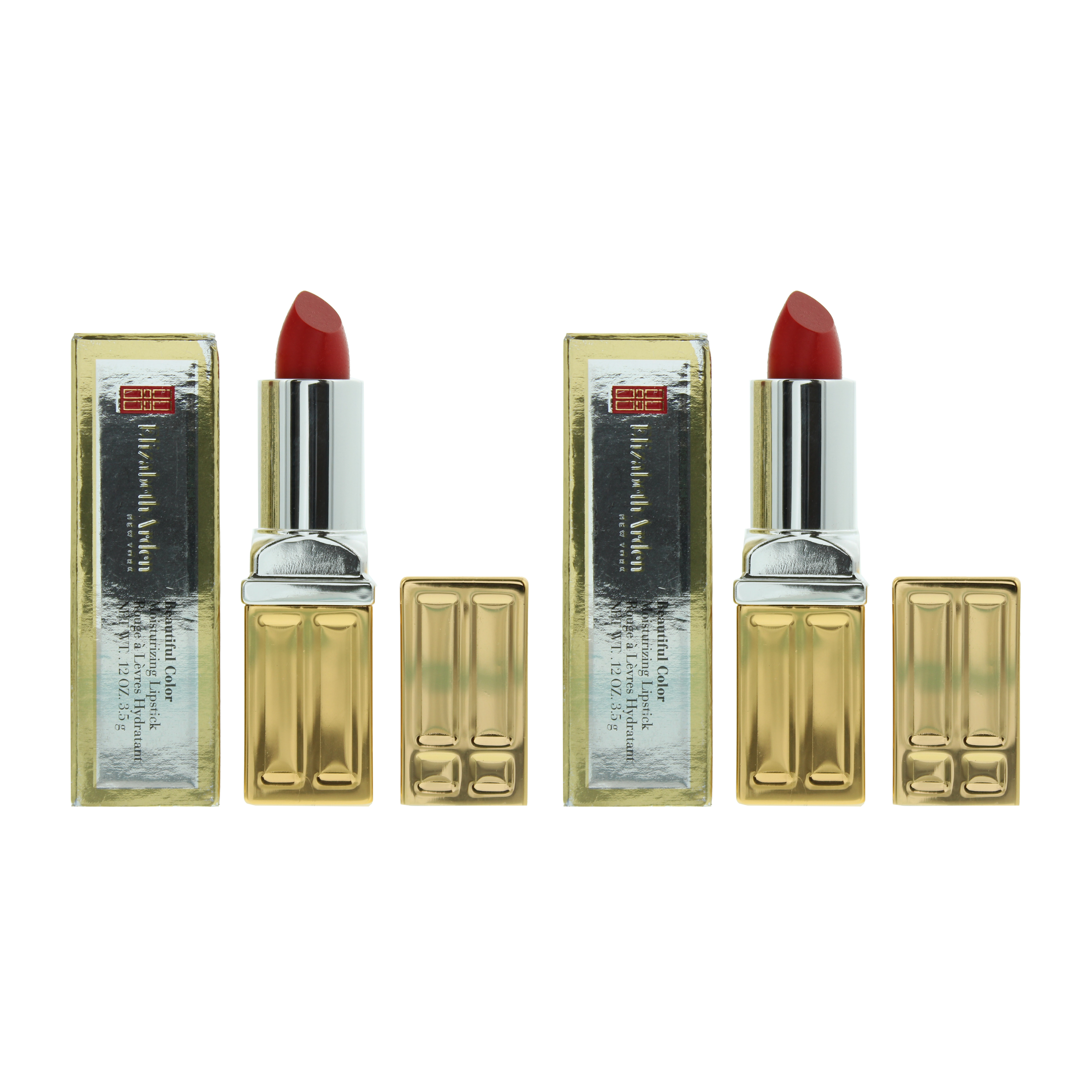 Elizabeth Arden Womens Beautiful Color Moisturising Lipstick 3.5g 13 Marigold x 2 - NA - One Size