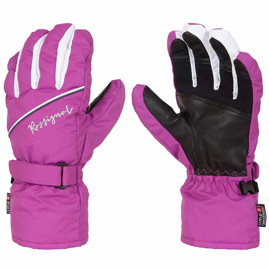 Rossignol Laly Impr Womens Purple Ski Gloves - Pink - Size Medium