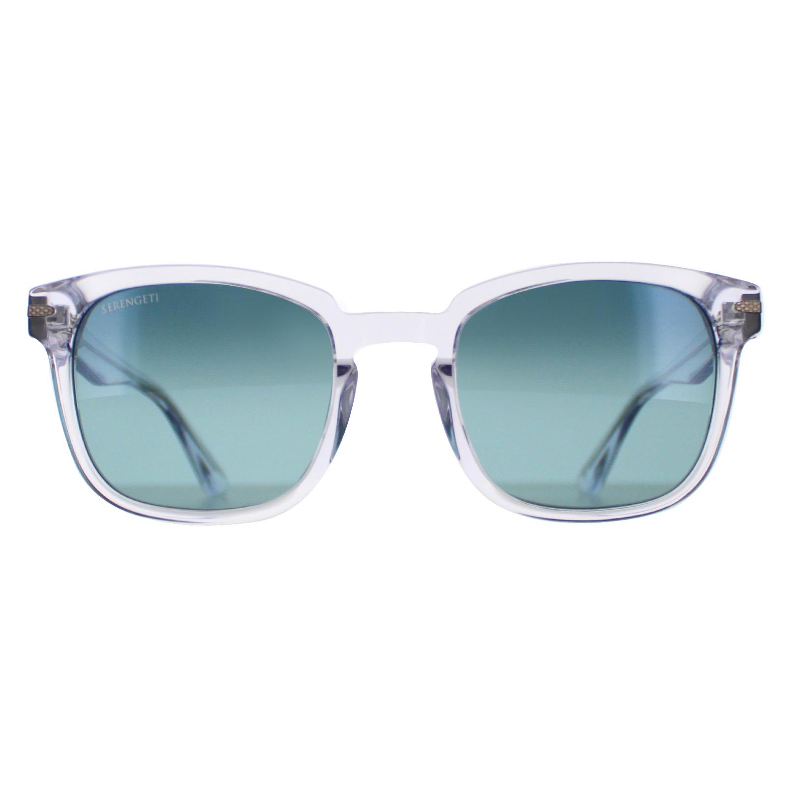 Serengeti Square Mens Shiny Crystal Mineral Polarized Blue Ethan - One Size