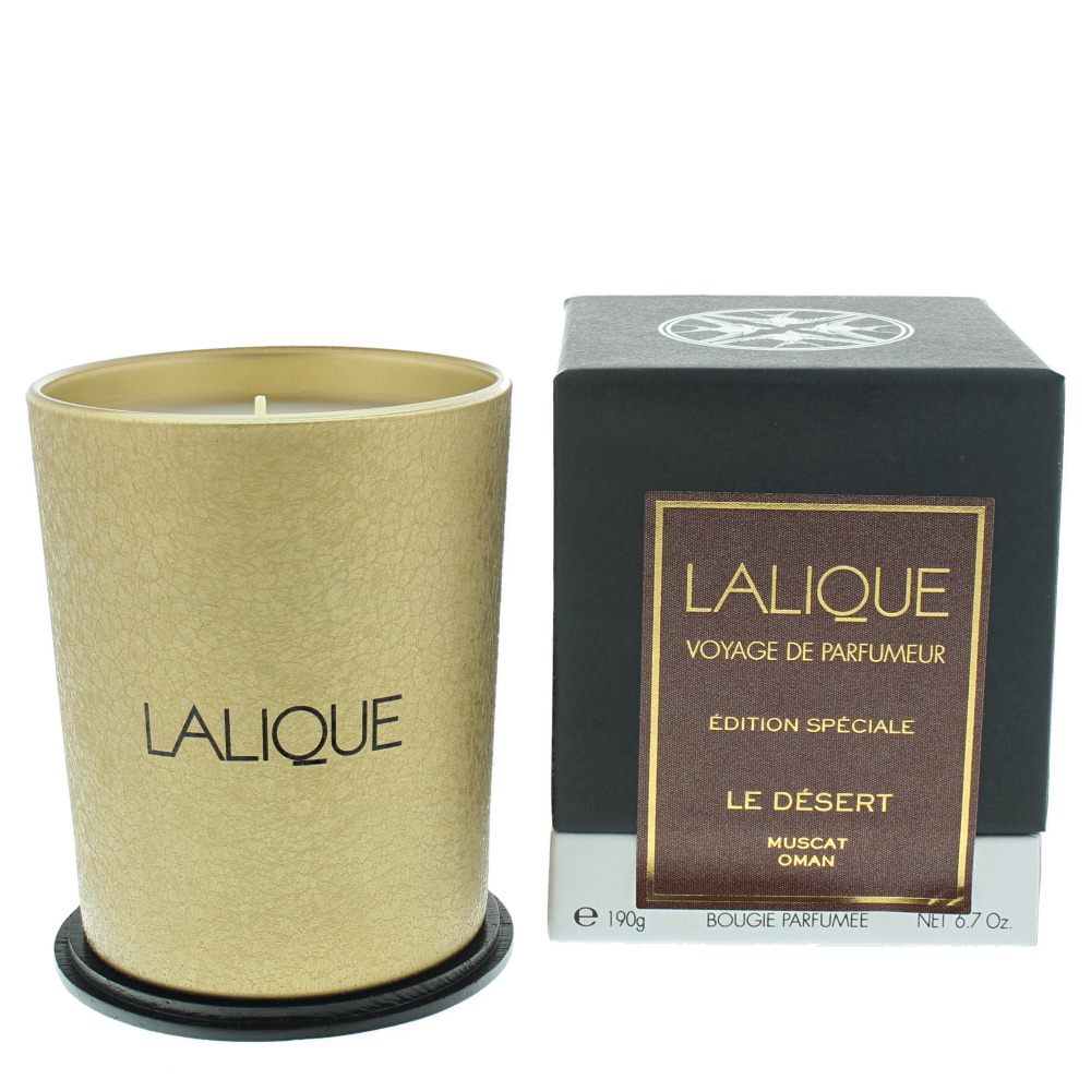 Lalique Unisex Le Desert Muscat Oman Candle 190g - Orange - One Size