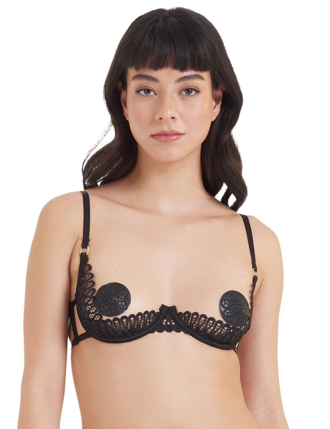 Bluebella Womens 41515 Tallulah Open Cup Bra - Black - Size 30D