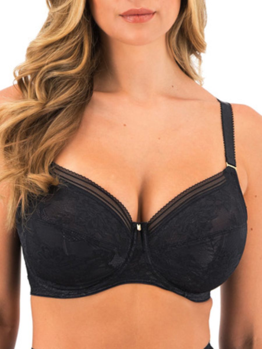 Fantasie Womens Fusion Lace Side Support Bra - Black polyamide - Size 30FF