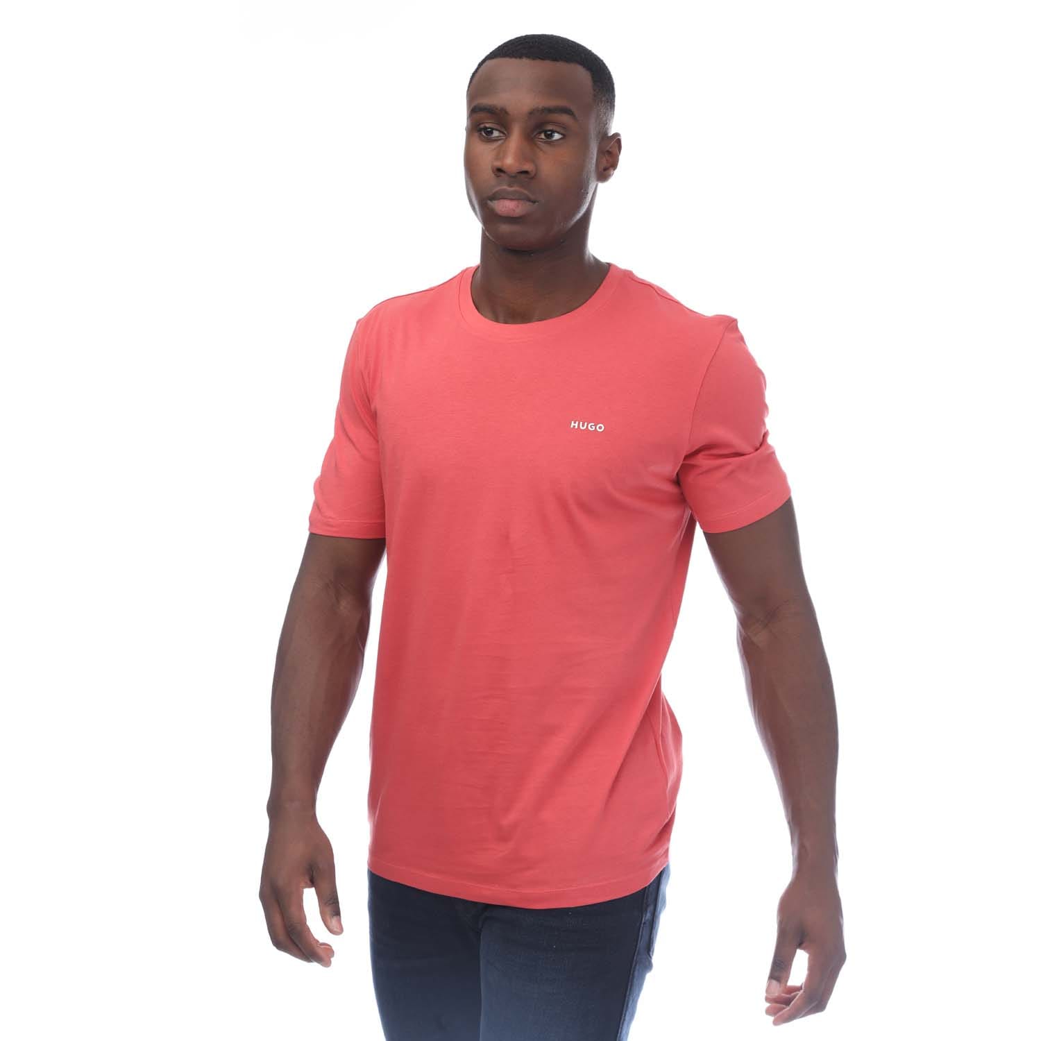 Hugo Mens Dero222 T-Shirt in Red material_jersey - Size Medium