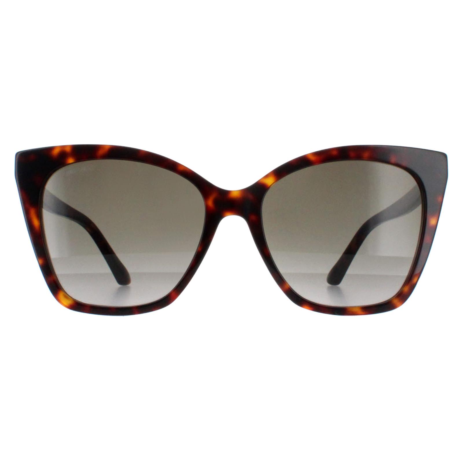 Jimmy Choo Cat Eye Womens Havana Brown Gradient RUA/G/S - One Size