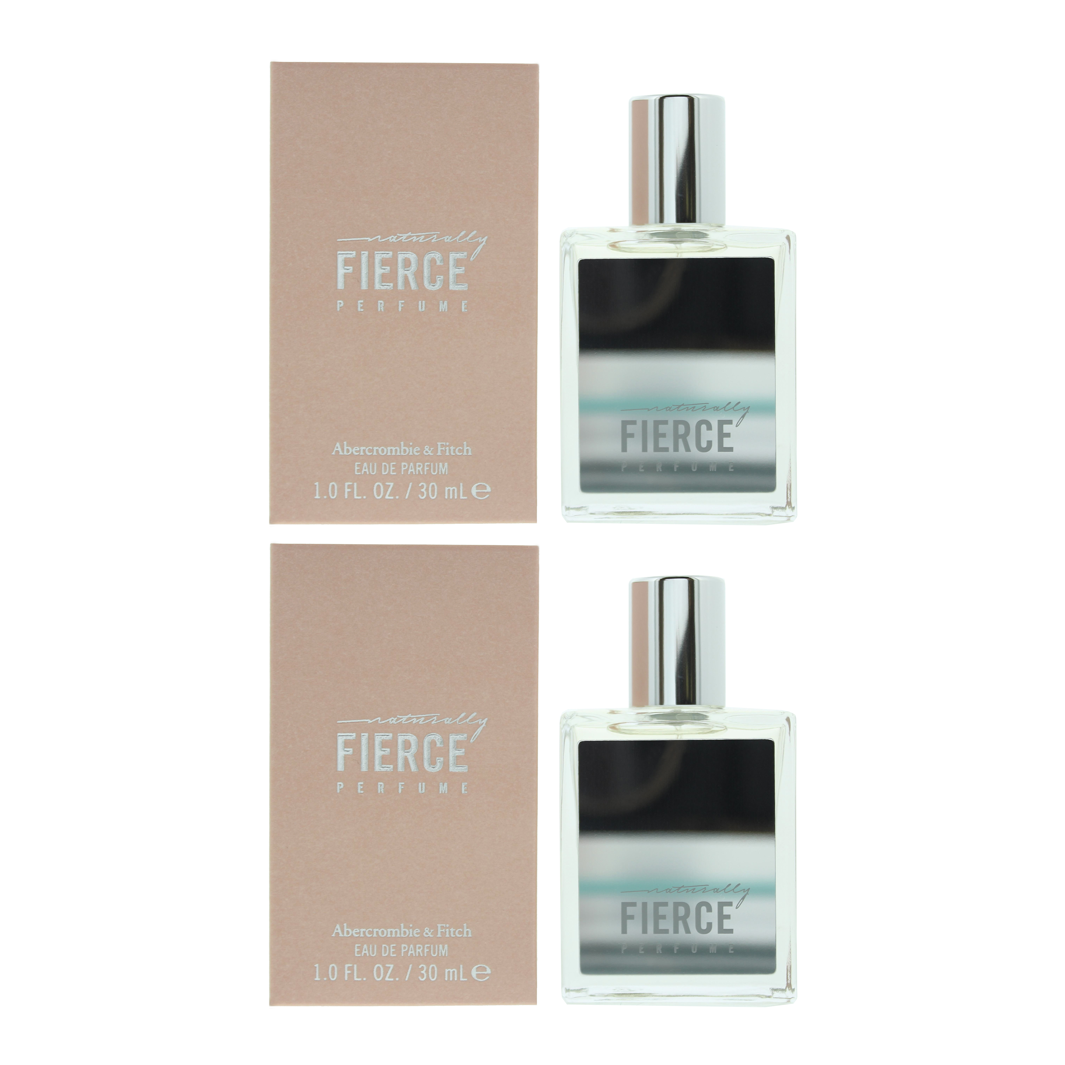 Abercrombie & Fitch Womens Naturally Fierce Eau De Parfum 30ml Spray For Her X 2 - One Size