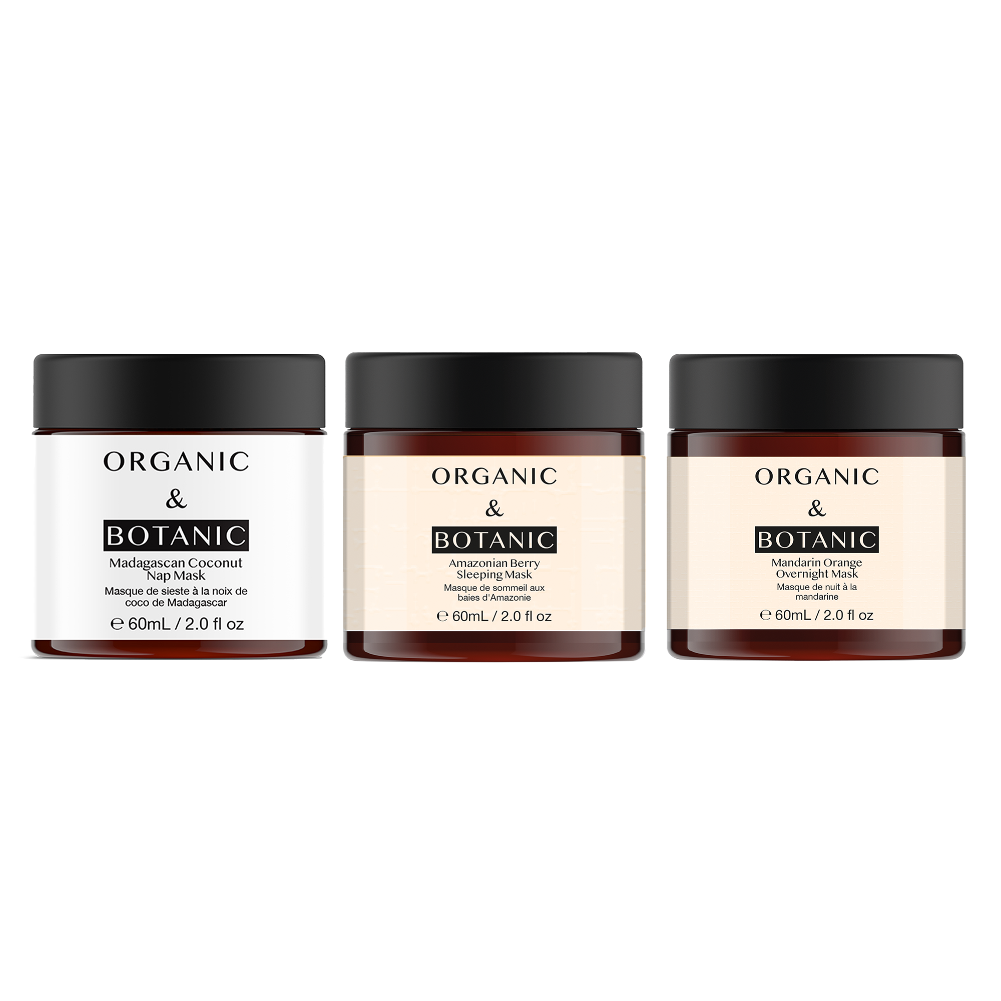 Organic & Botanic Unisex Ovenight Mask Trio Gift Set (60ml, 60ml & 60ml) - One Size