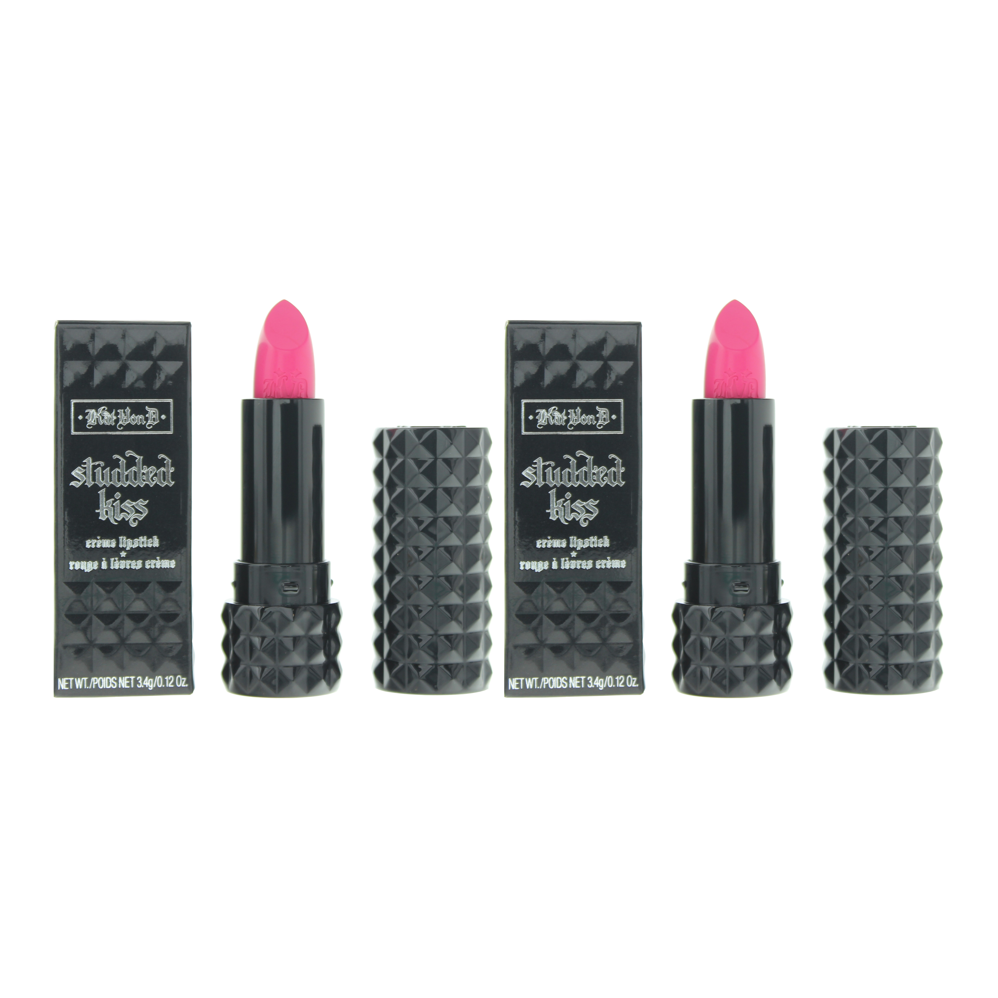 KVD Womens Kat Von D Studded Kiss Creme Lipstick 3.4g - Backstage Bambi x 2 - NA - One Size