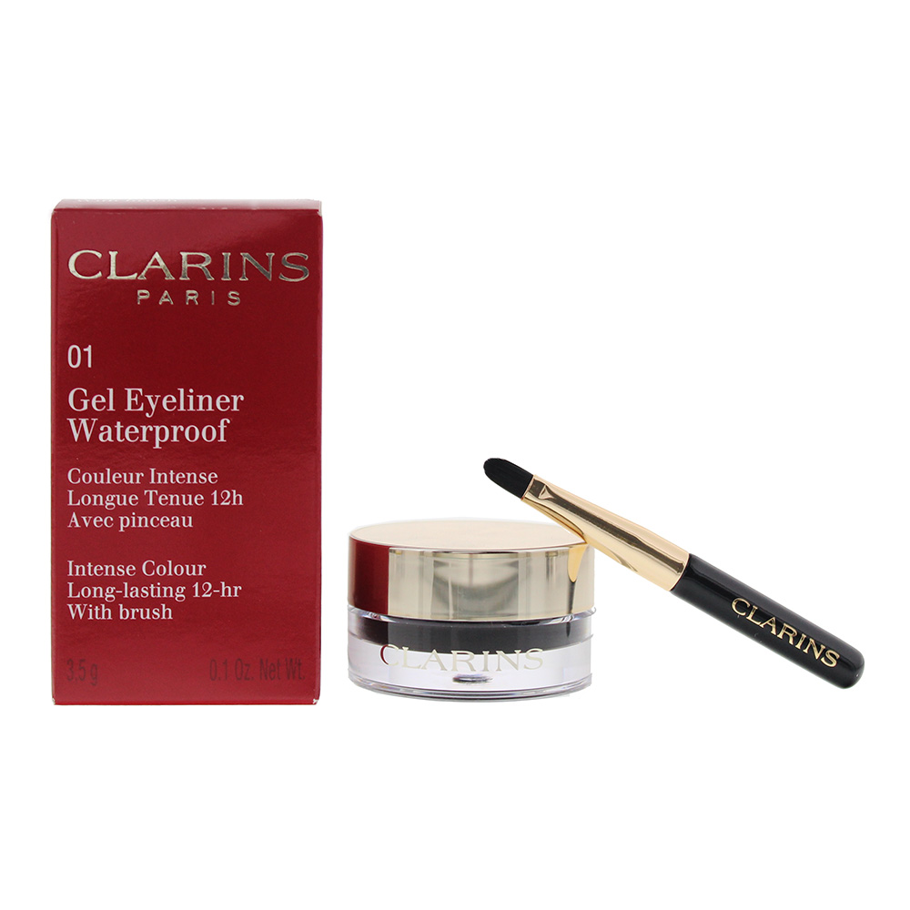 Clarins Gel Eyeliner Waterproof Intense Colour with Brush #01 Black 3.5g - One Size