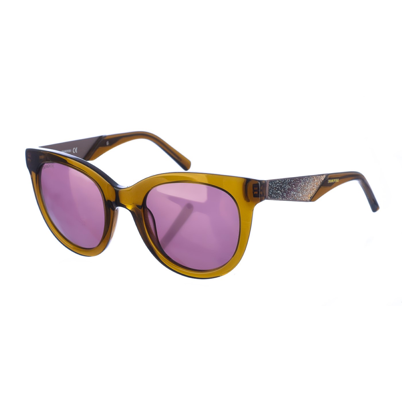 Swarovski Womens Metal sunglasses with oval shape SK0126S women - Violet - One Size