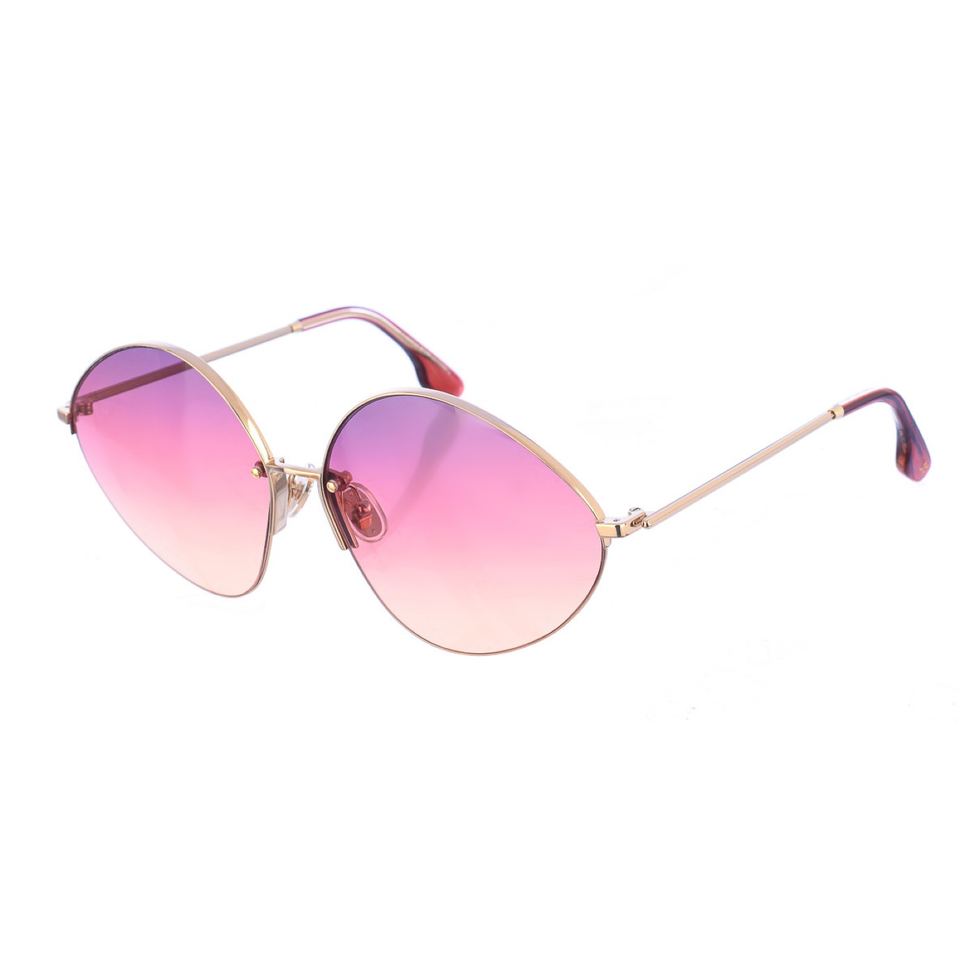 Victoria Beckham VB220S WoMens oval-shaped metal sunglasses - Gold - One Size