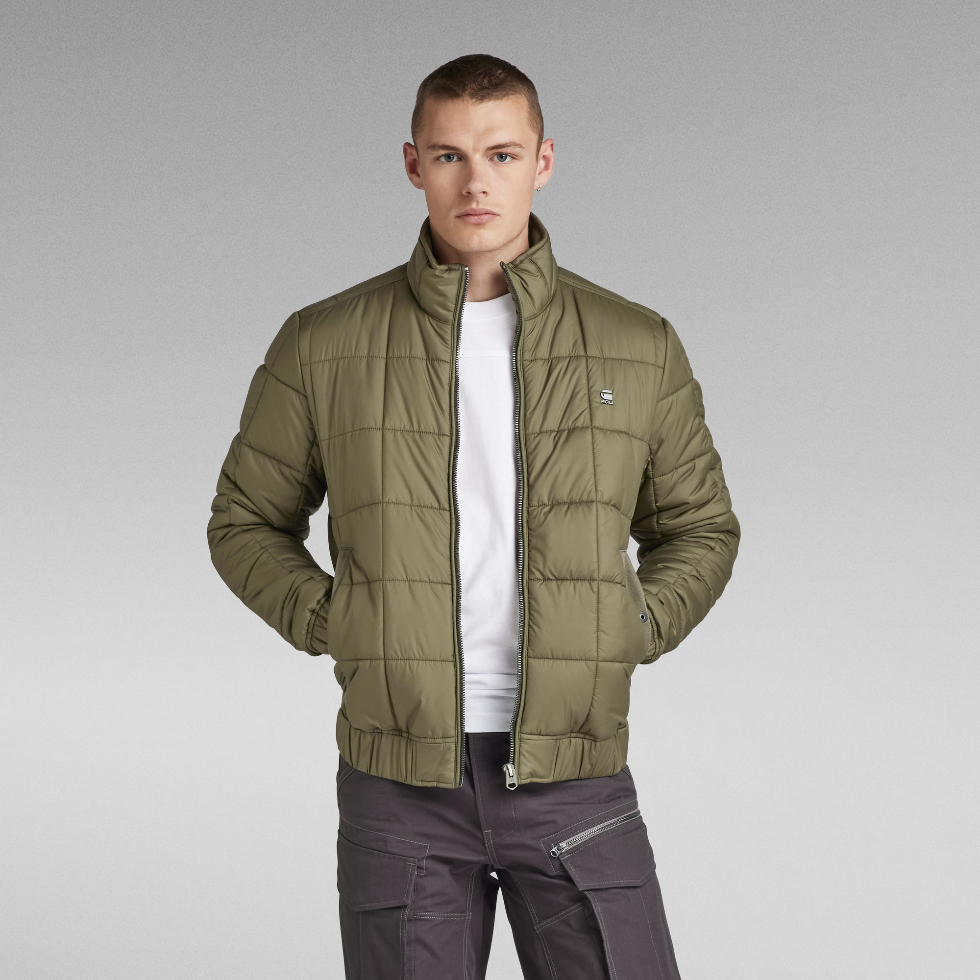 G Star Raw Mens G-Star RAW Meefic Quilted Jacket - Green - Size Small