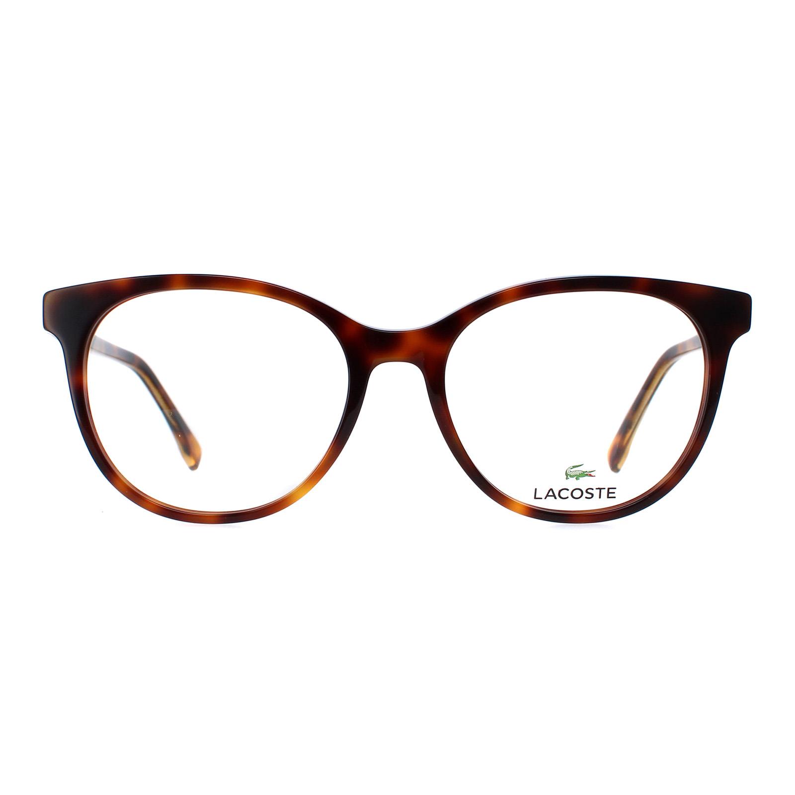 Lacoste Round Womens Brown Havana Glasses - One Size