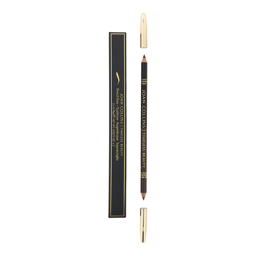 Joan Collins Womens Eyebrow Pencil Duo Black/Dark Brown 1.56g - One Size