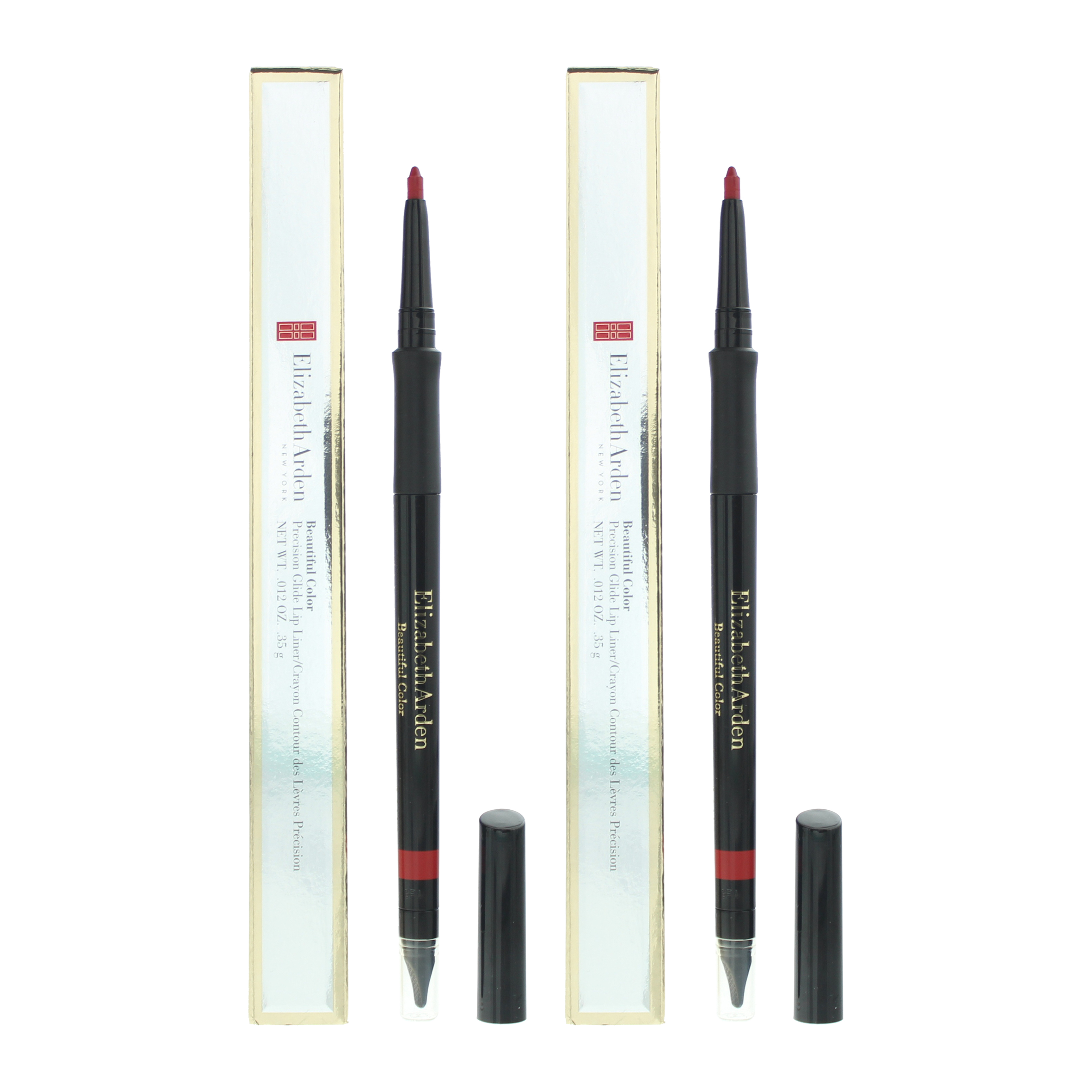 Elizabeth Arden Womens Beautiful Color Precision Glide 01 Red Door Red Lip Liner 0.35g x 2 - One Size