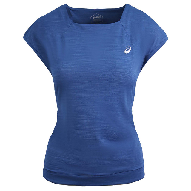 Asics Tennis Womens Blue T-Shirt - Size Medium