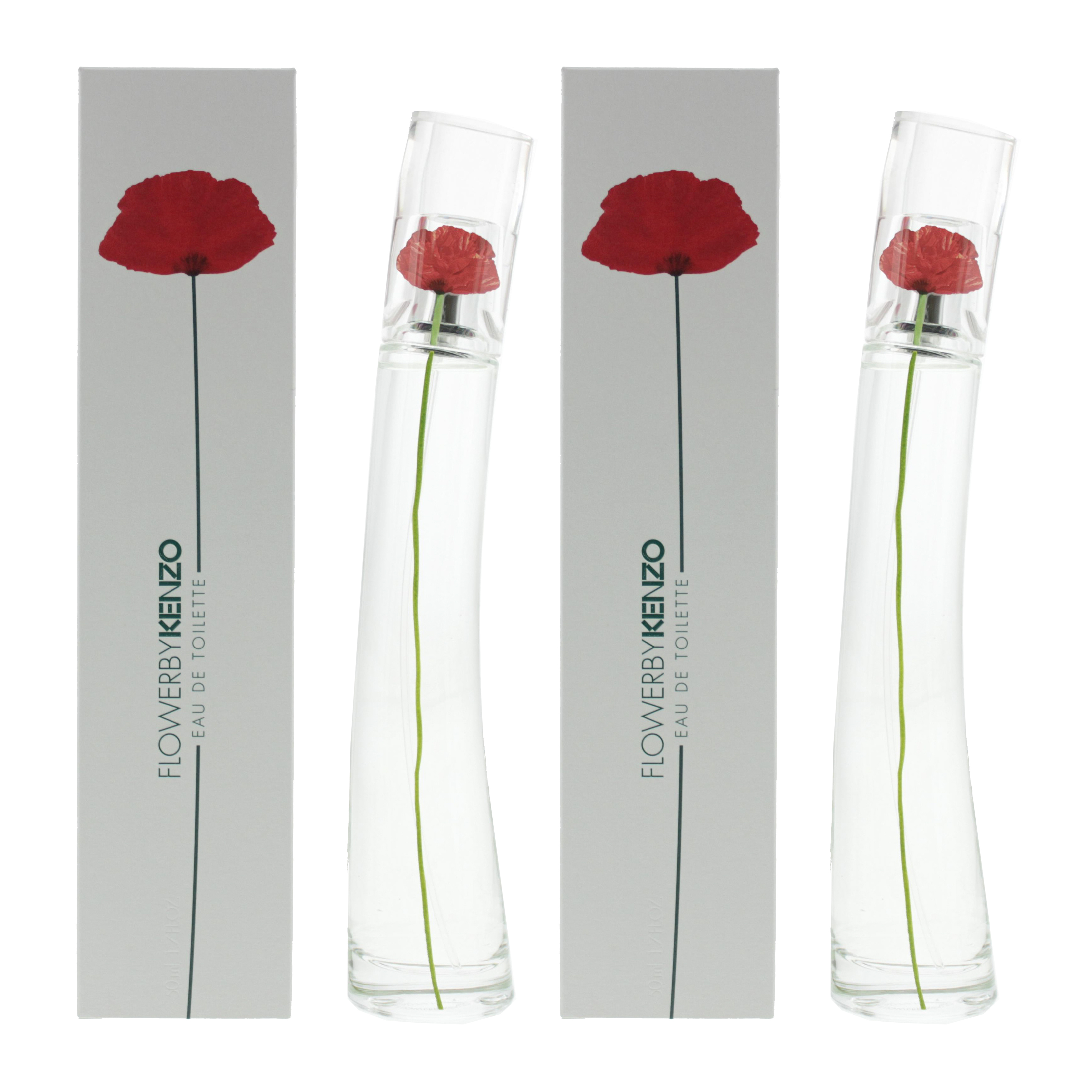 Kenzo Womens Flower By Eau de Toilette 50ml Spray For Her x 2 - One Size