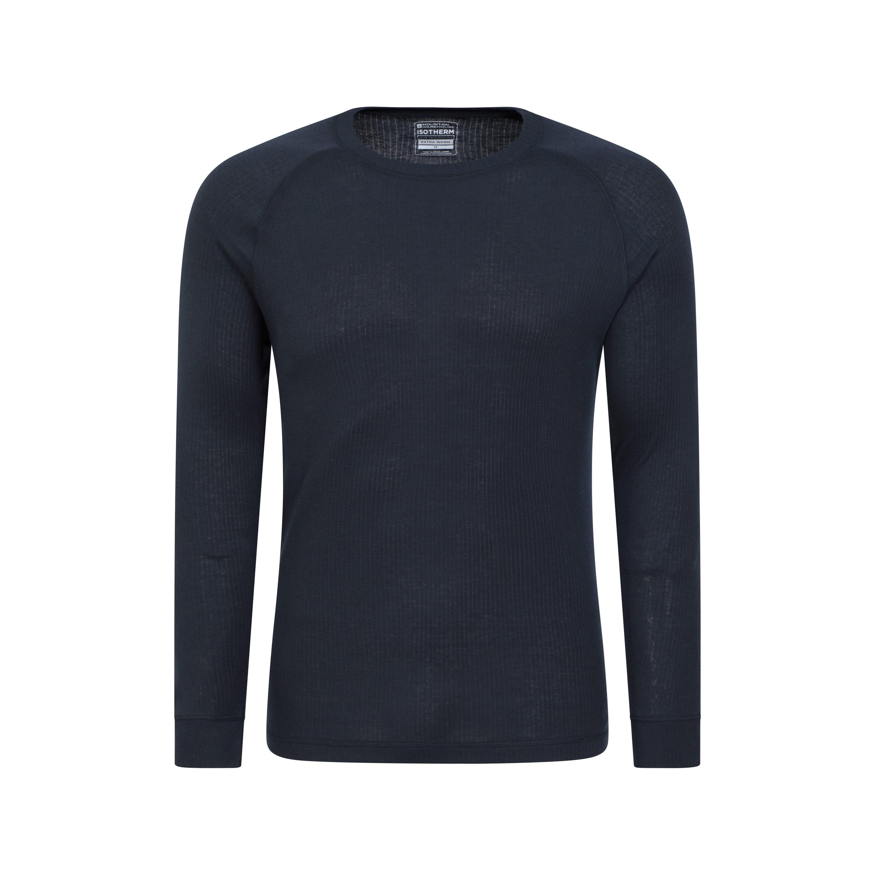 Mountain Warehouse Mens Talus Round Neck Long-Sleeved Thermal Top (Navy) - Size 2XS