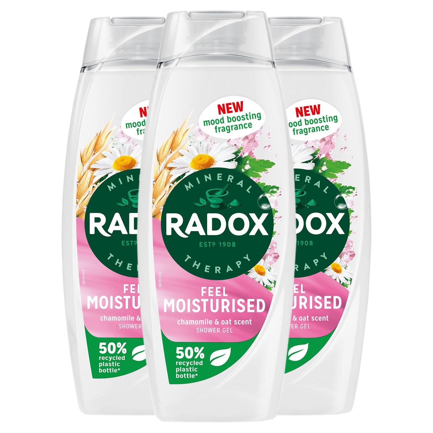 Radox Unisex Mineral Therapy Shower Gel Feel Moisturised Mood Boosting 450ml, 3 Pack - One Size