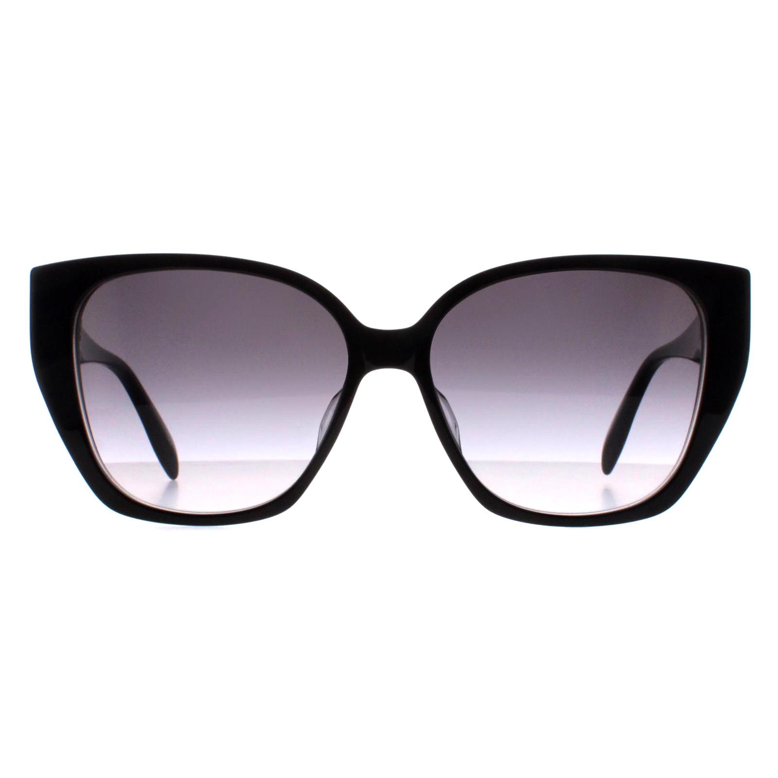 Alexander McQueen Cat Eye Womens Black Grey Gradient AM0284S - One Size