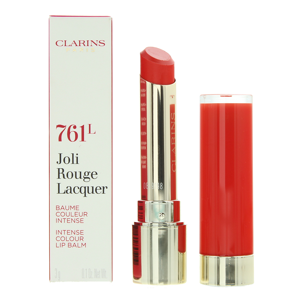 Clarins Womens Joli Rouge Lacquer Intense Colour Lip Balm 3g - 761L Spicy Chilli - NA - One Size