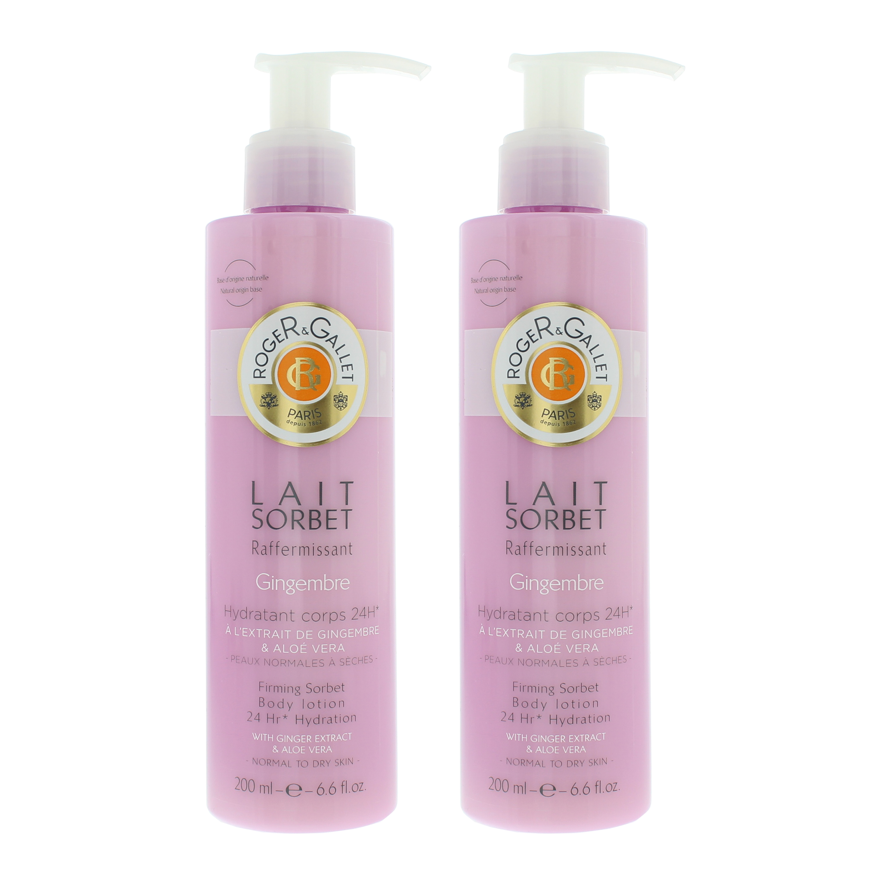 Roger & Gallet Womens Gingembre Body Lotion 200ml X 2 - NA - One Size