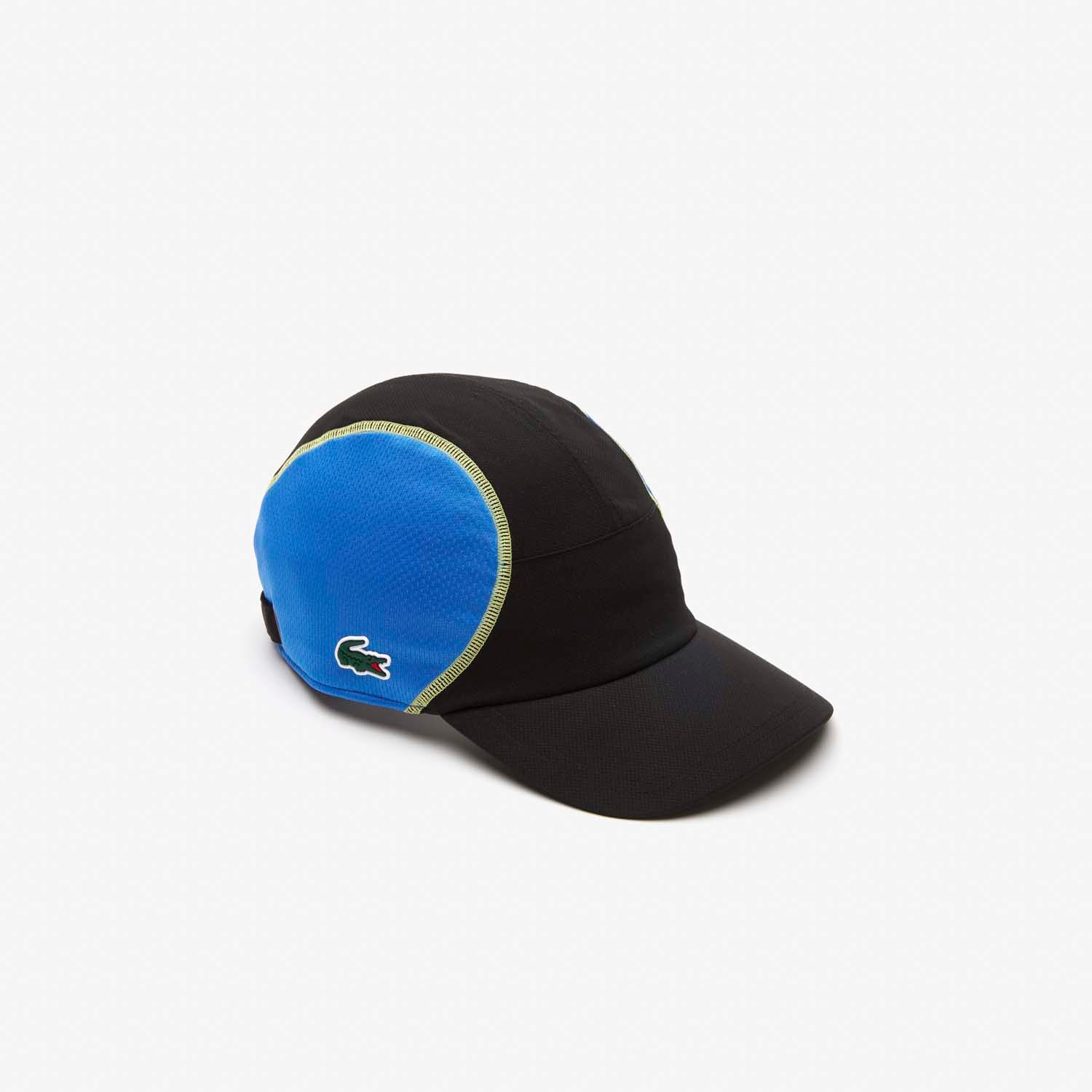 Lacoste Mens Accessories Tennis Mesh Panel Cap in Multi - Black/Blue material_polyester - One Size