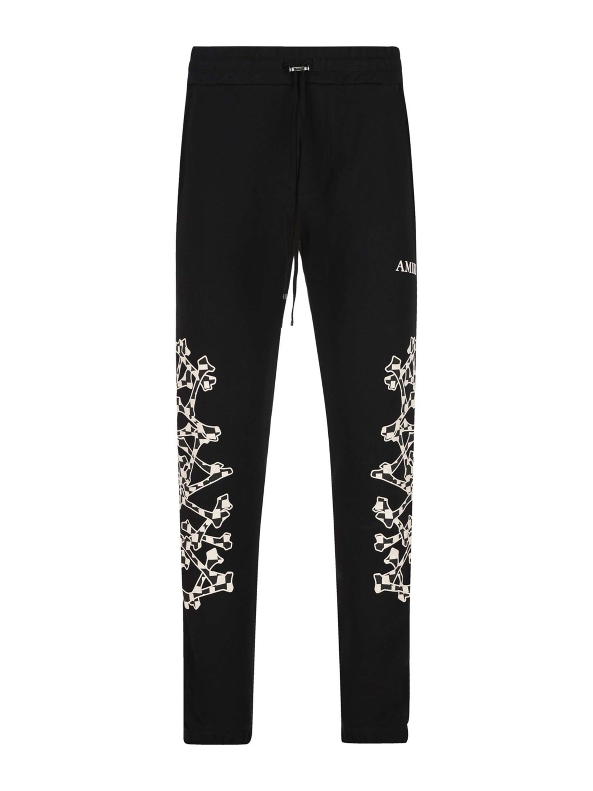 Amiri Mens Checkered Bone Sweatpants in Black Cotton - Size Small