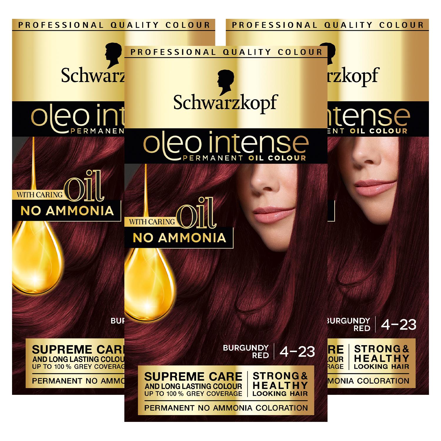 Schwarzkopf Womens 3x Oleo 4-23 Burgundy Red - Cream - One Size