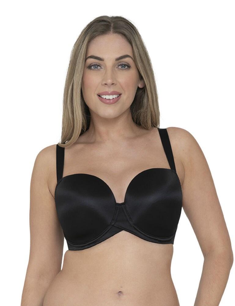 Curvy Kate Womens Smoothie Moulded T-Shirt Balcony Bra - Black - Size 32D