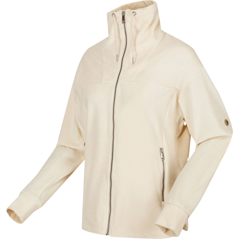 Regatta Womens Jessalyn Full Zip Velour Fleece Jacket - White - Size 16 UK