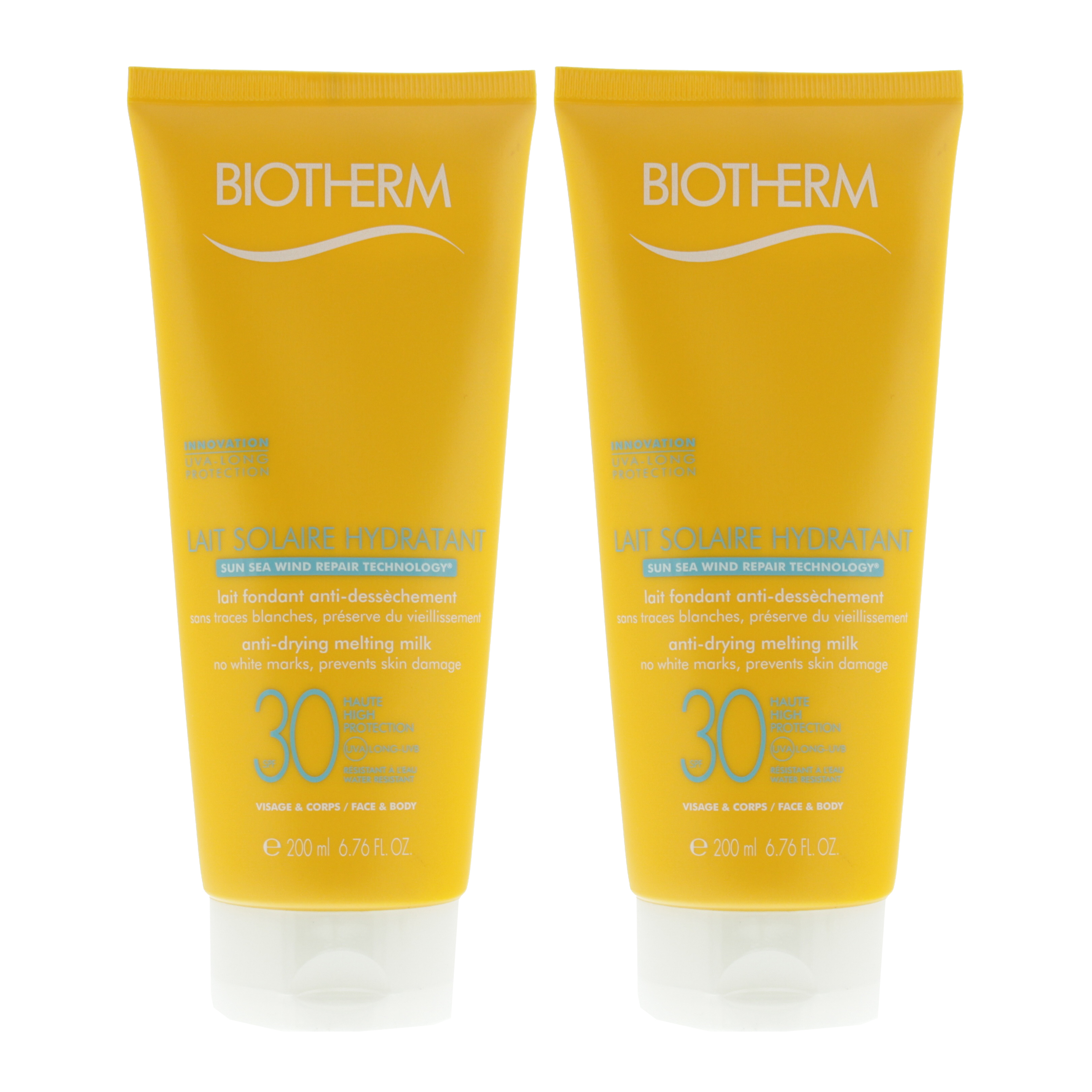 Biotherm Womens Anti-Drying Melting Milk SPF 30 200ml Face & Body x 2 - NA - One Size