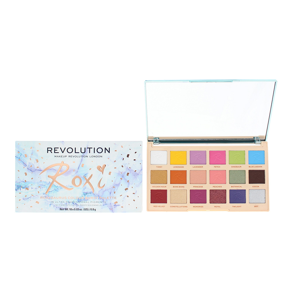 Revolution Womens Roxi Roxxsaurus Colour Burst Eye Shadow Palette 18 x 0.8g - NA - One Size