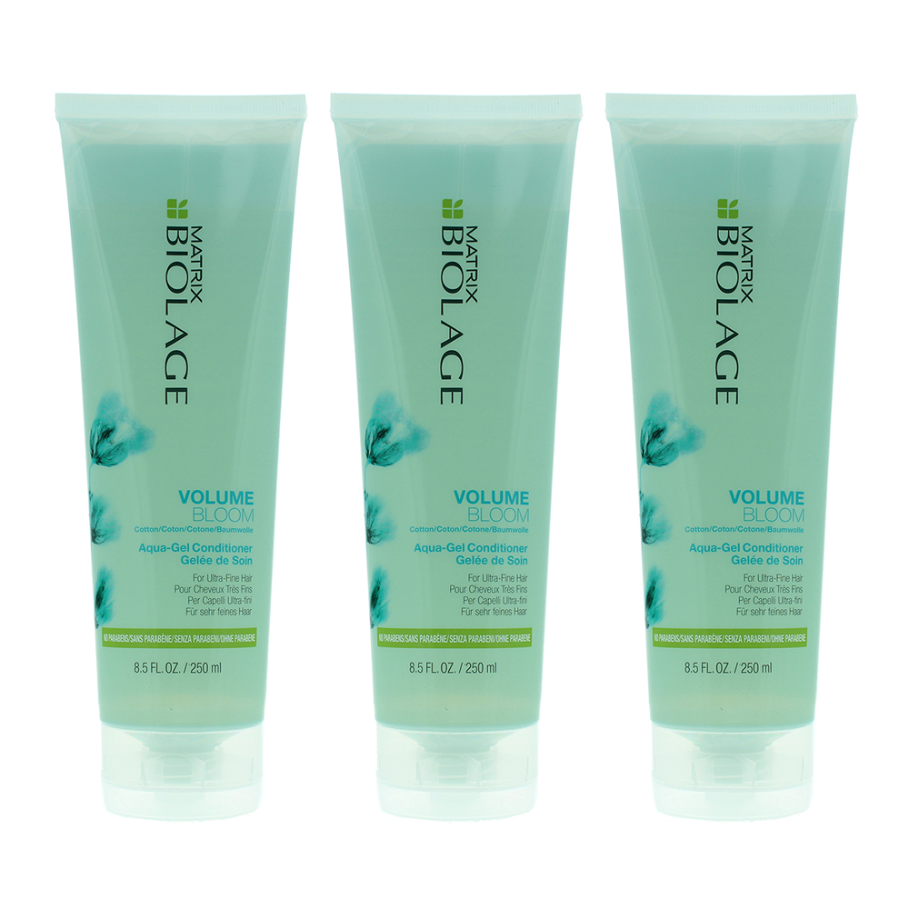 Matrix Womens Biolage Volume Bloom Aqua-Gel Conditioner 250ml For Ultra-Fine Hair x 3 - NA - One Size