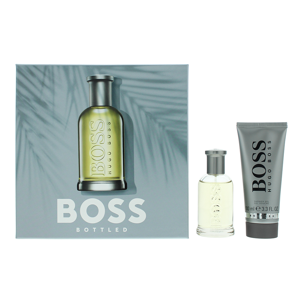 Hugo Boss Mens Bottled Eau de Toilette 50ml + Shower Gel 100ml Gift Set For Him - NA - One Size