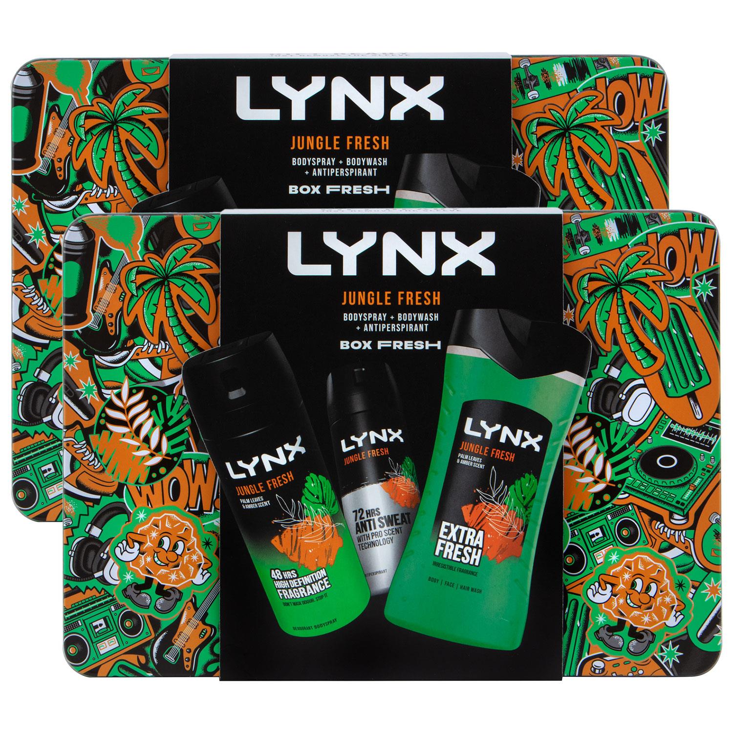 Lynx Mens Jungle Fresh Body wash, Spray & Antiperspirant, 2pk - One Size