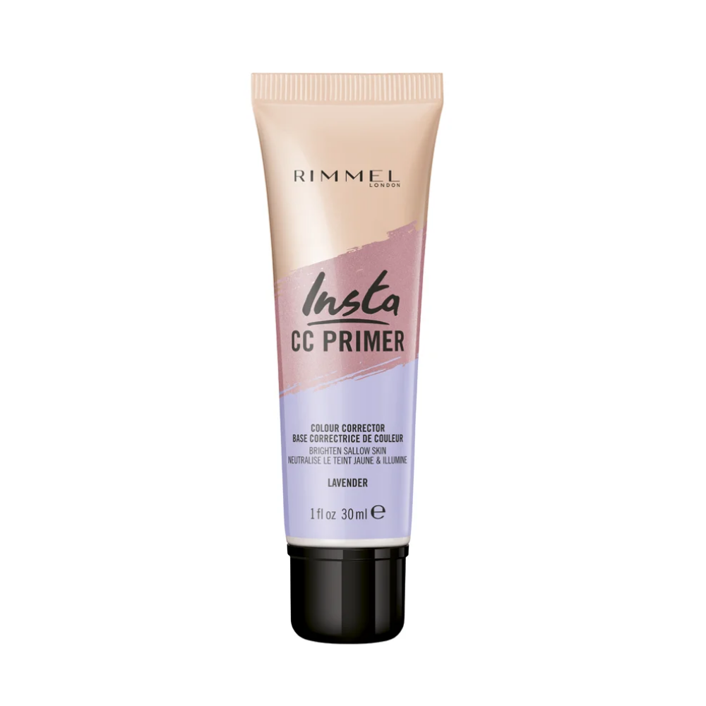 Rimmel London Womens Insta Colour Correcting Primer Lavender - Brighten Sallow Skin 30ml - Peach - One Size