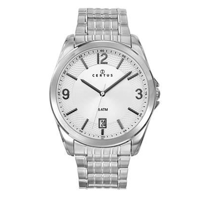 Certus : Mens Silver Watch Stainless Steel - One Size