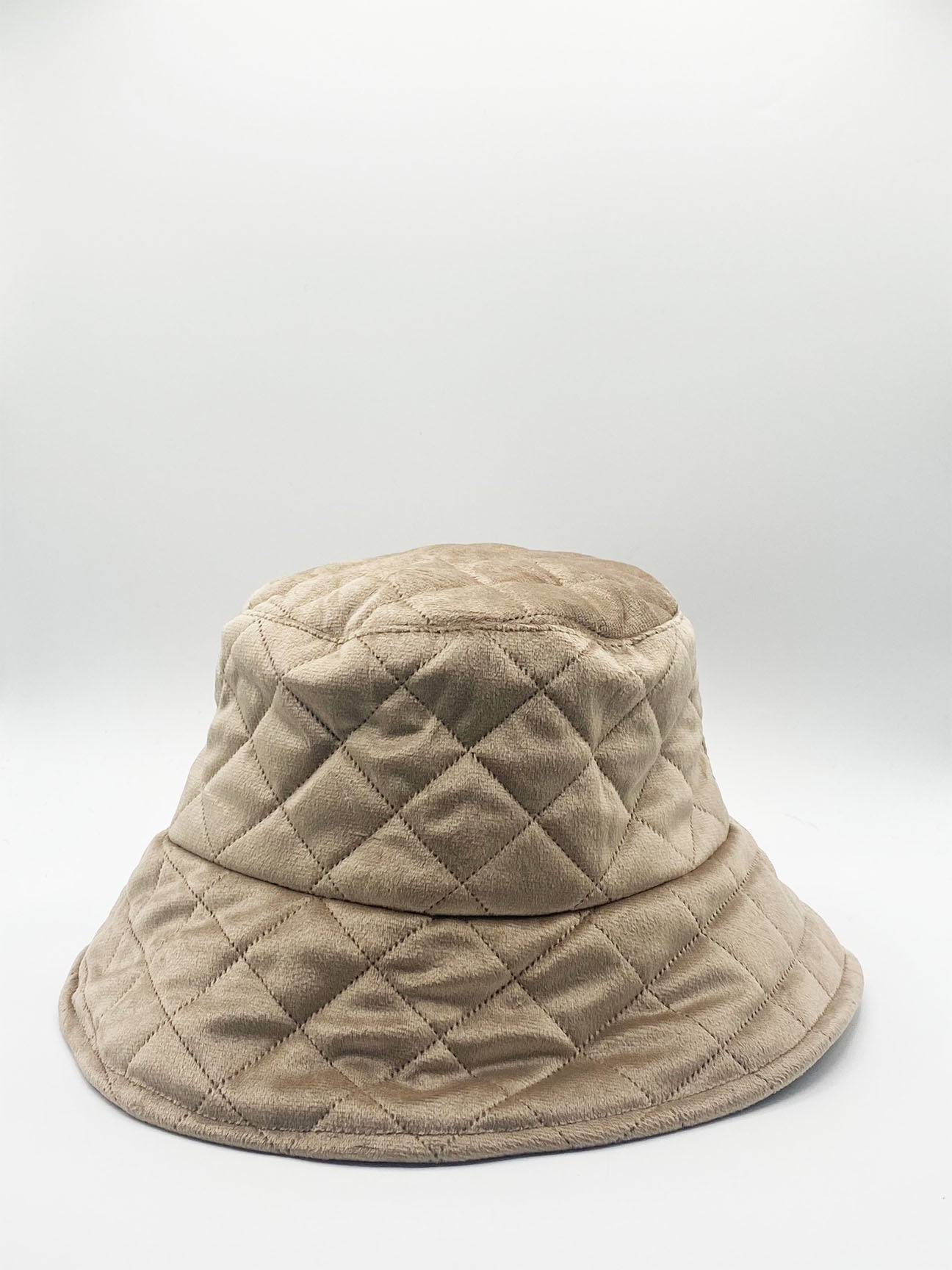 SVNX Womens Beige Quilted Bucket Hat - One Size