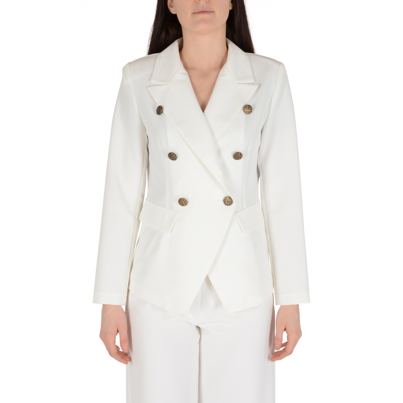 Versace 1969 Abbigliamento Sportivo Srl Milano Italia 19V69 Womens Jacket White GIACCA MARA BIANCO - Size Large