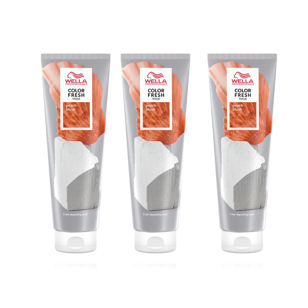 Wella Womens 3 x Color Fresh Semi-Permanent Hair Mask 150ml - Peach - One Size