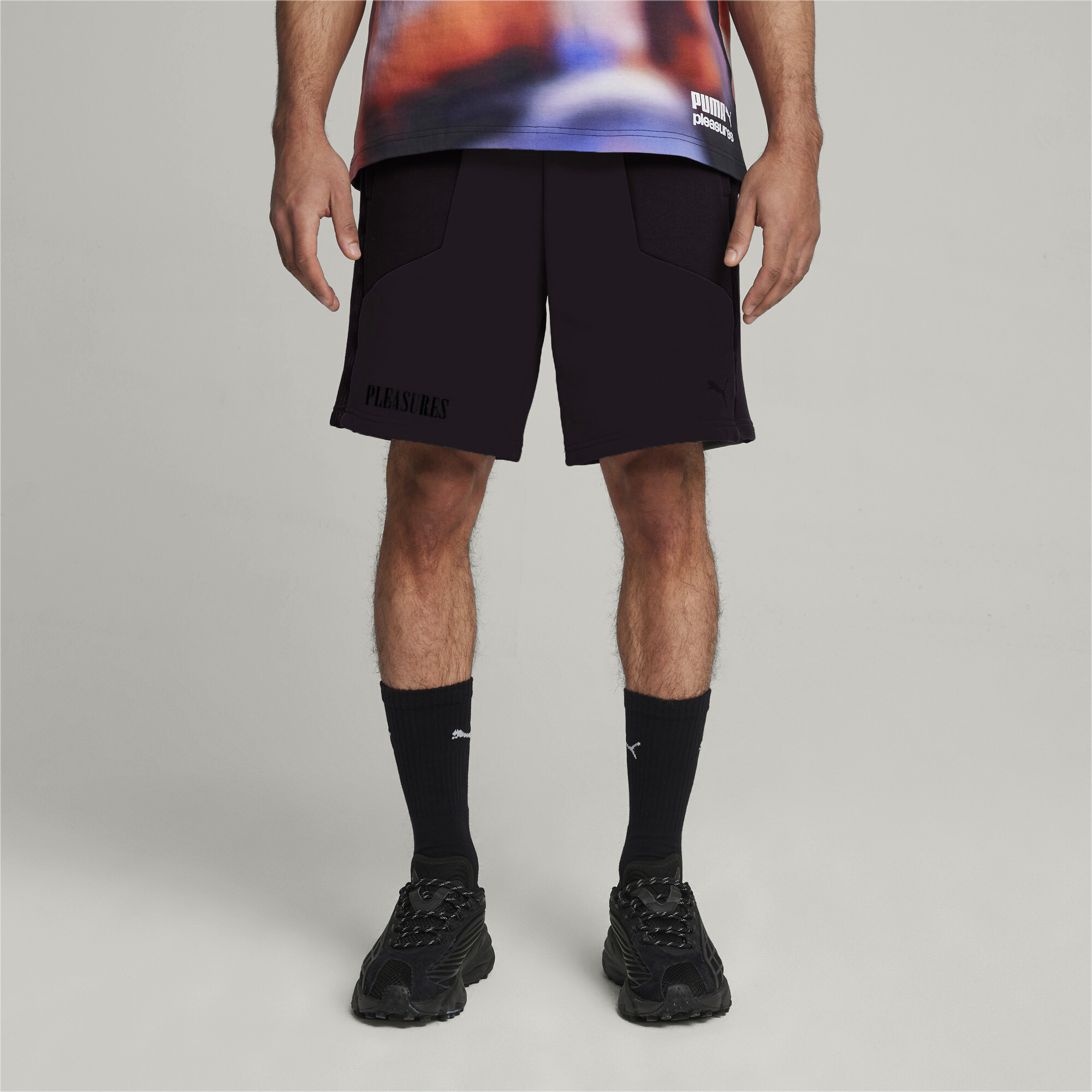 Puma x PLEASURES Mens Shorts - Black - Size X-Small