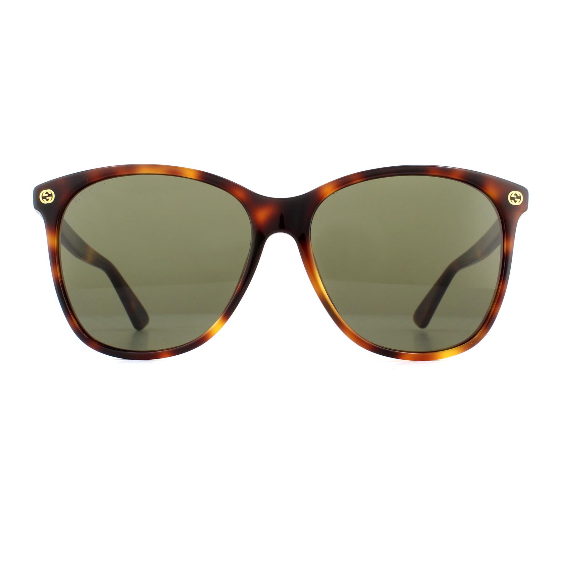 Gucci Round Womens Havana Brown Sunglasses - One Size