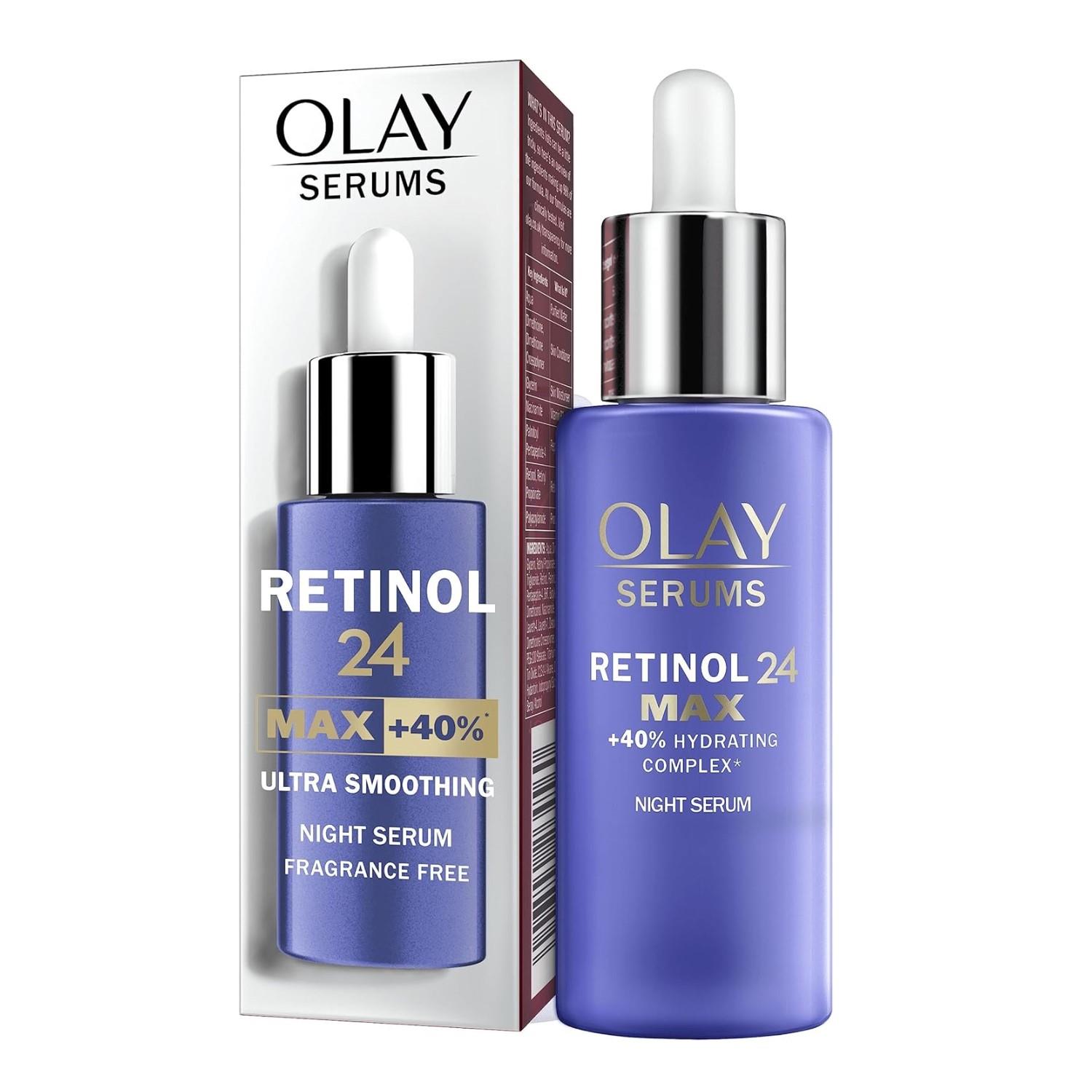 Olay Womens Regenerist Night Serum Retinol 24 MAX with + 40% Hydrating Complex, 40ml - NA - One Size