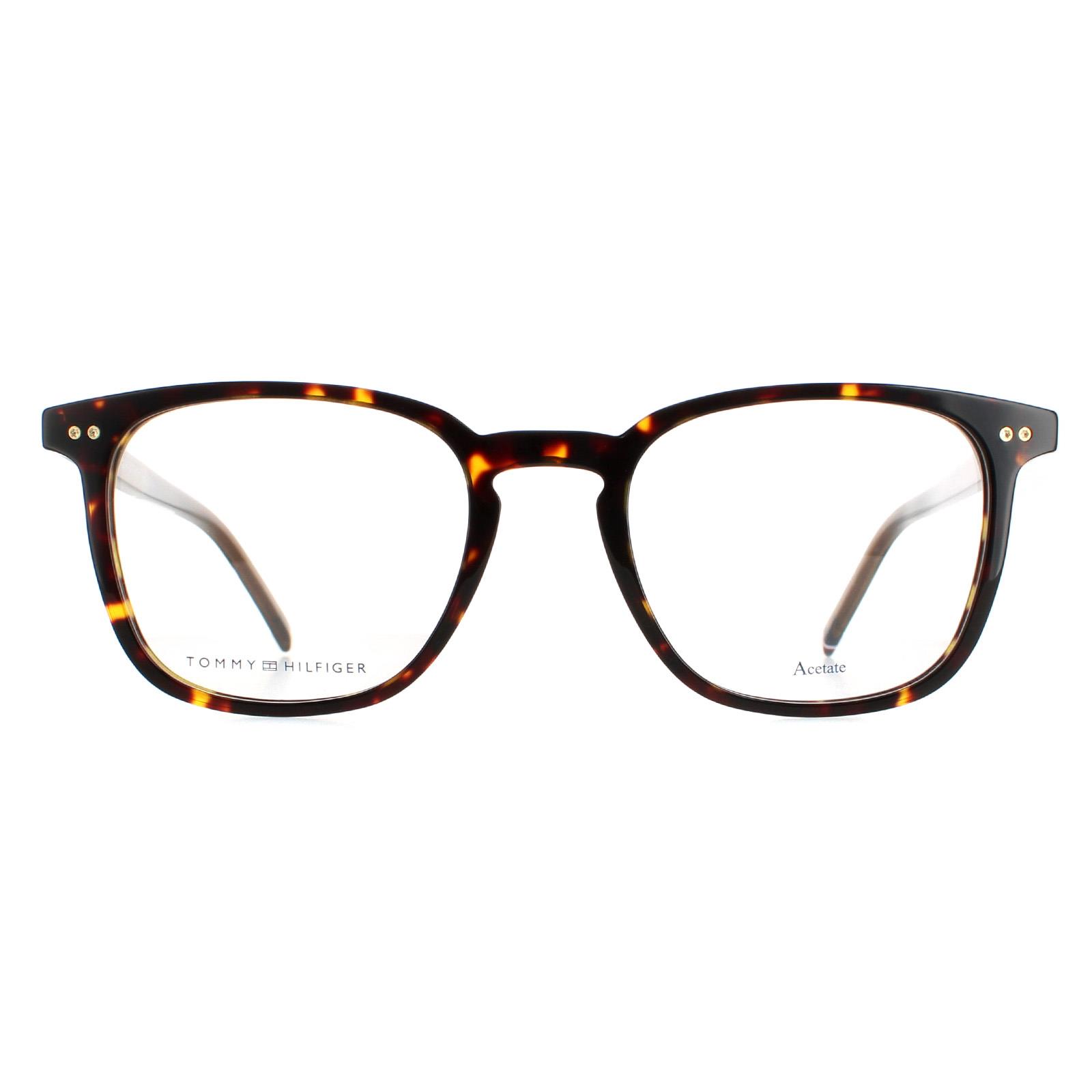 Tommy Hilfiger Square Mens Havana Glasses - Brown - One Size