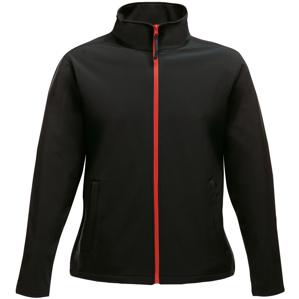 Regatta Womens Ablaze Printable Softshell Workwear Jacket - Black - Size 12 UK